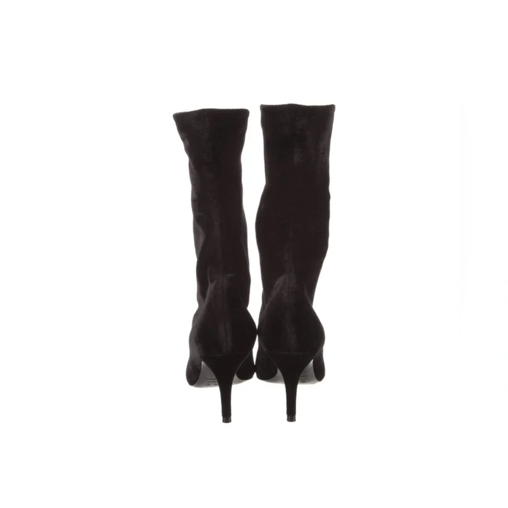 Balenciaga Black Velvet Knife Boots 36 - Picture 3 of 4